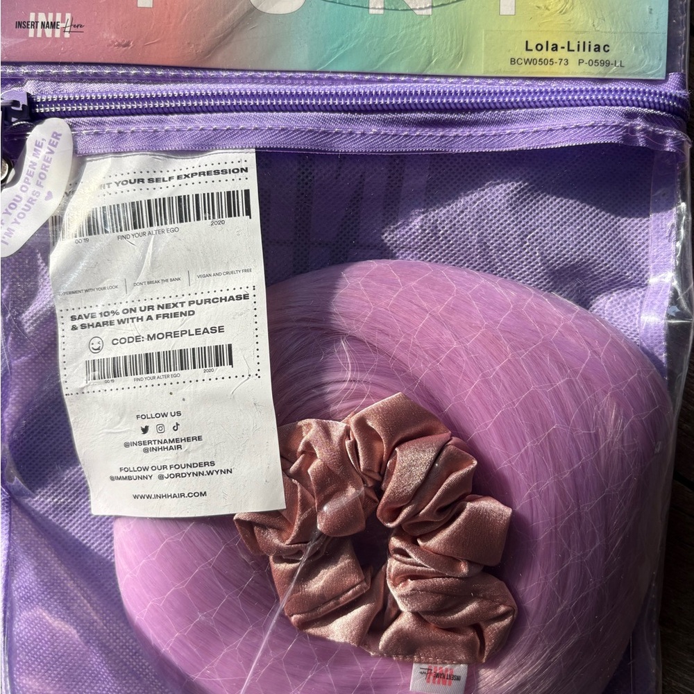 Lola Lilac Hair Ponytail Hair Extension with Scrunchie